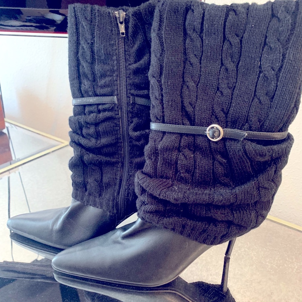 Doll house stiletto boots leg warmers! Size 9